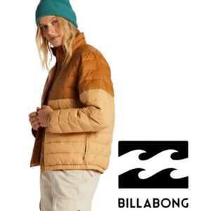 Billabong Never Stop Zip Up Puffer Jacket-
Packable
